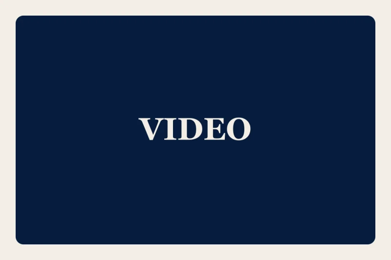 VIDEO format cover on navy panel
