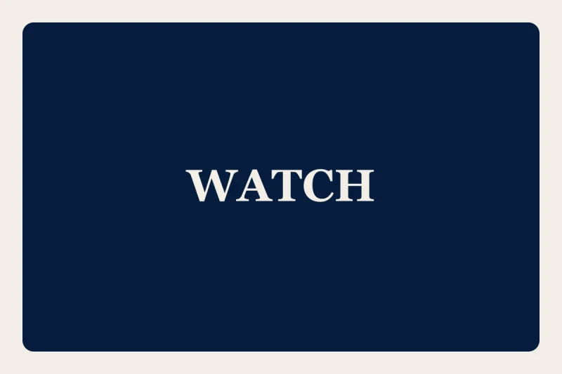 WATCH format cover on navy panel